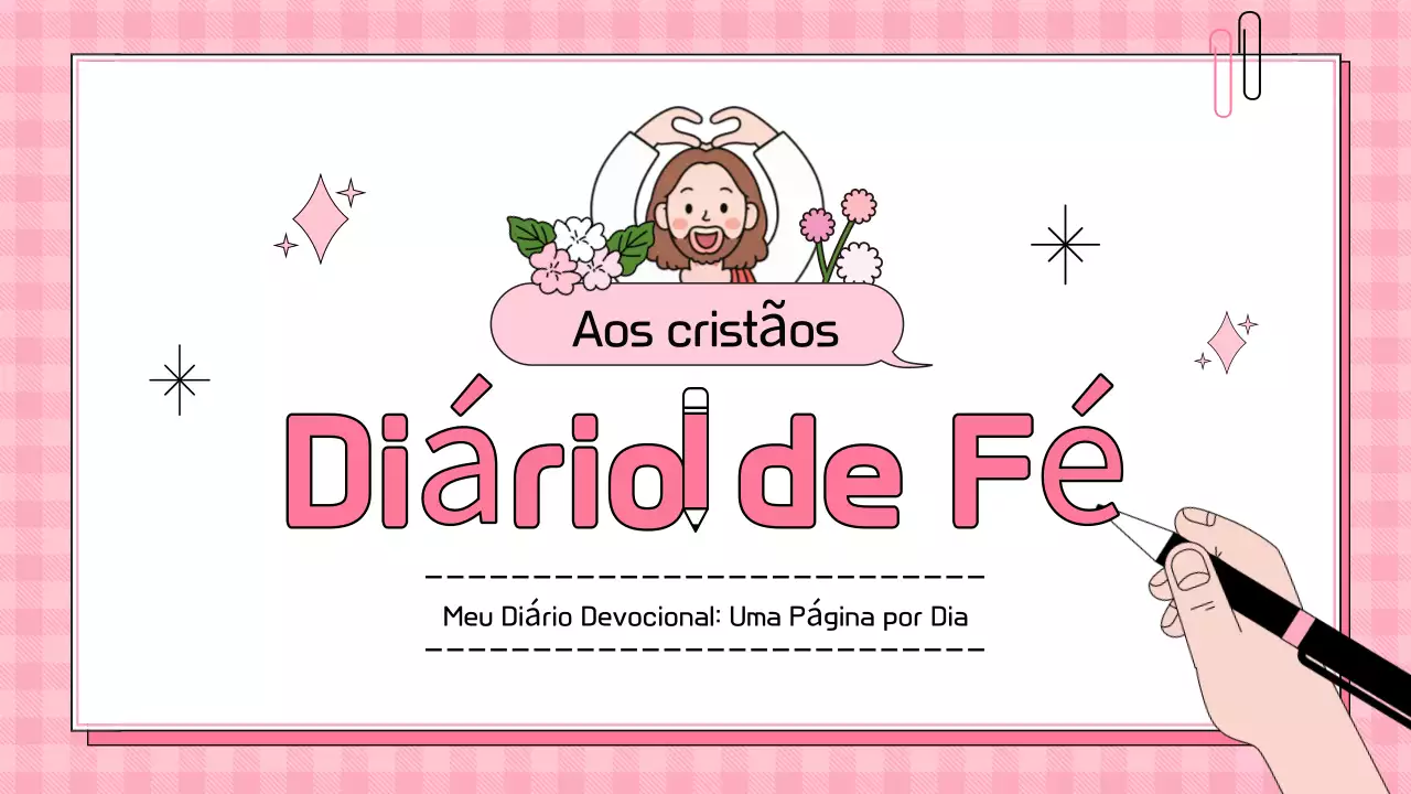 Diário Rosa da Fé para Bebês