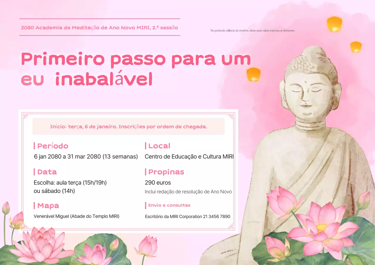 Treinamento de Meditação Tradicional Rosa