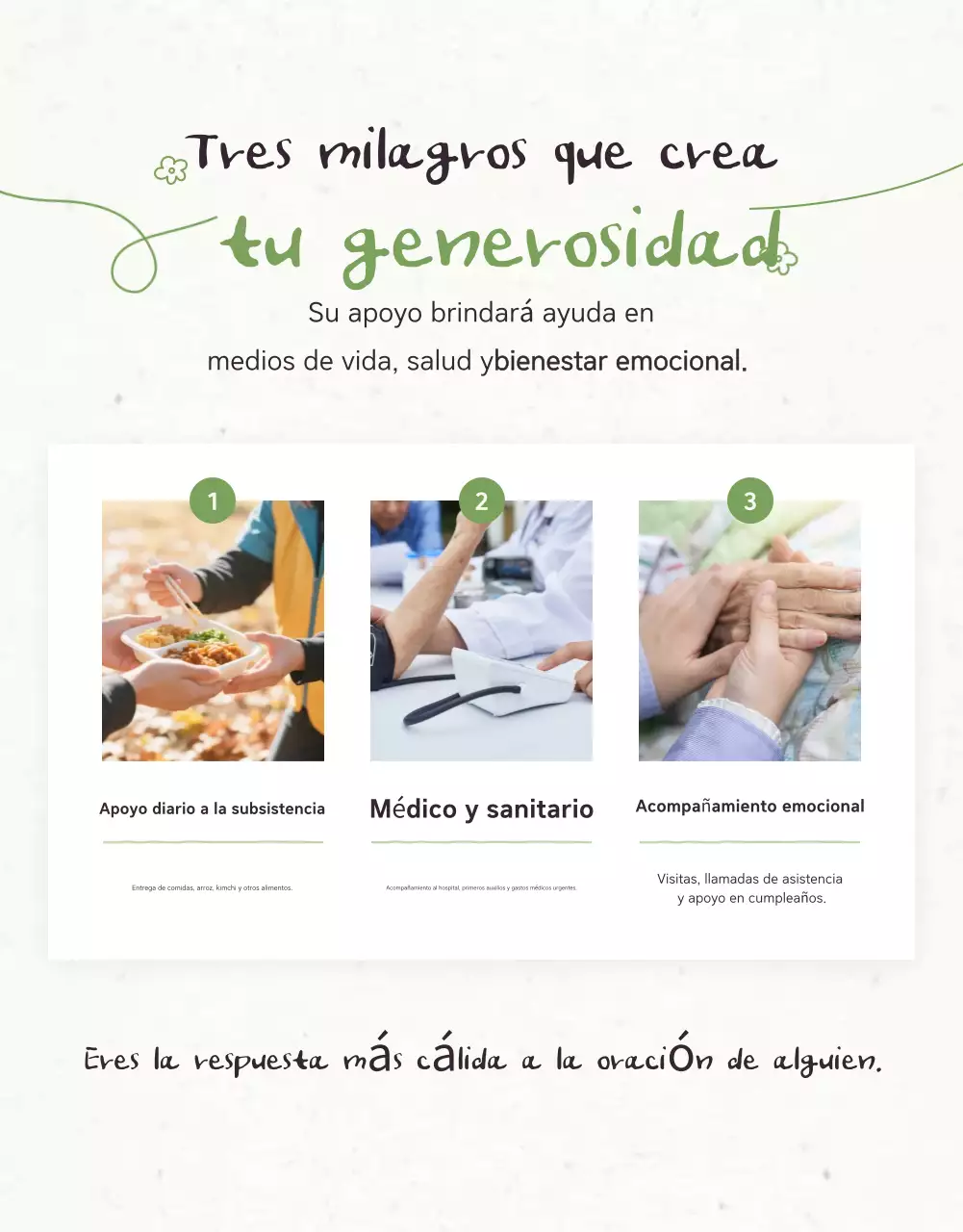 Guía cristiana verde, dulce y emotiva