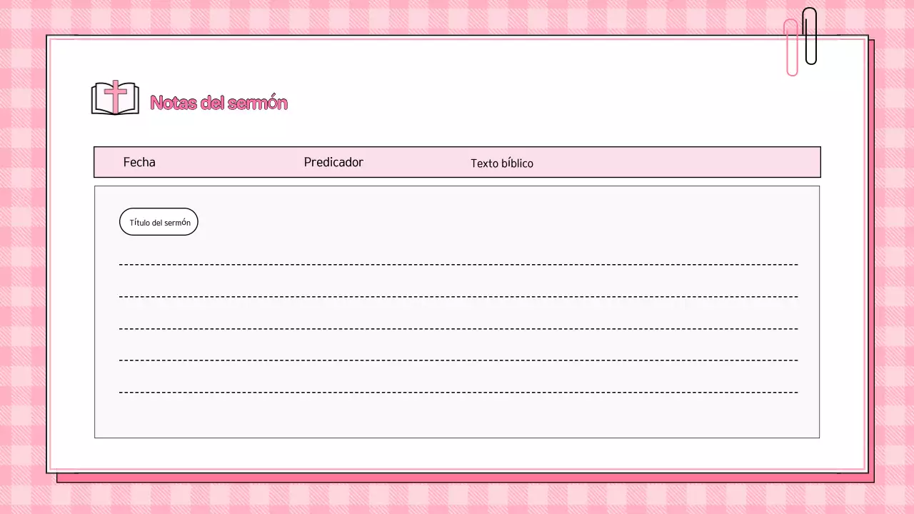 Diario de fe del bebé rosa