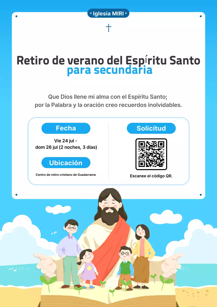 Guía de eventos de la Iglesia Azul Simple