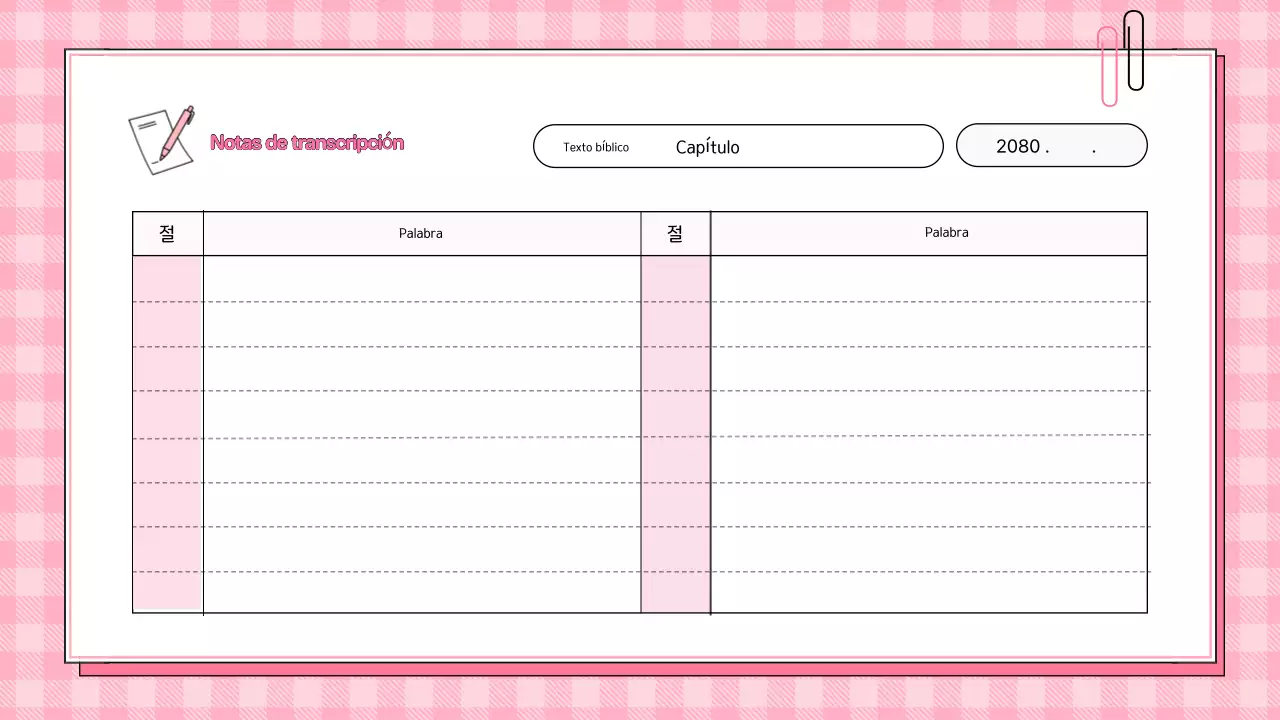 Diario de fe del bebé rosa