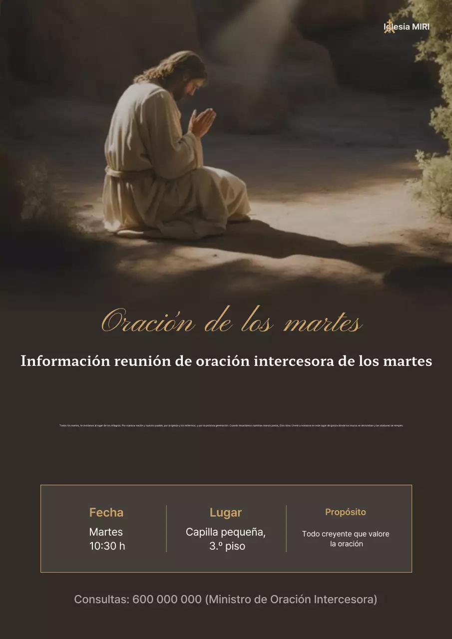 Guía de oración tradicional de Brown