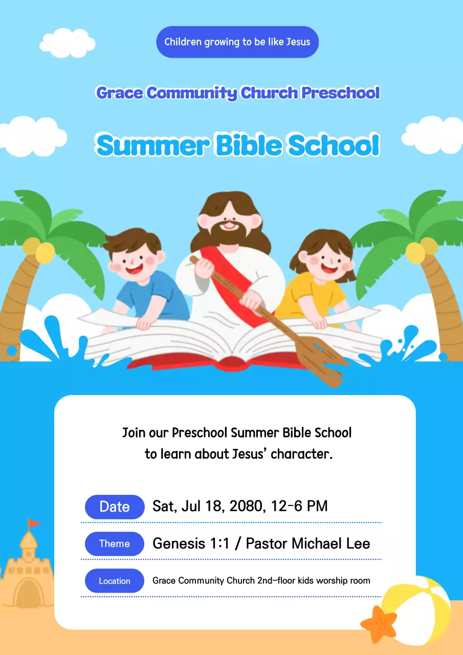 Cẩm nang Trường Kinh Thánh dành cho trẻ sơ sinh màu xanh da trời