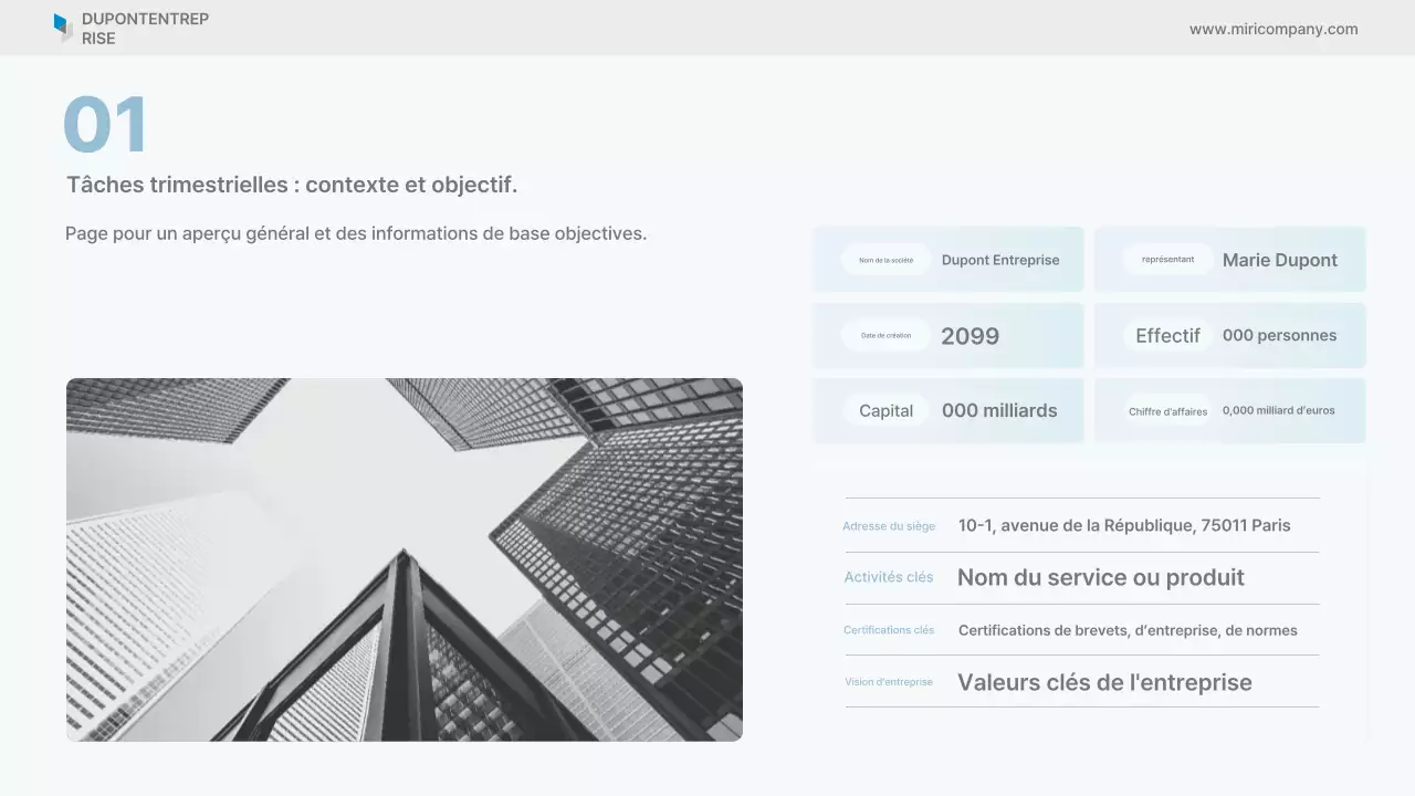 Rapport Sky Blue Clean Business