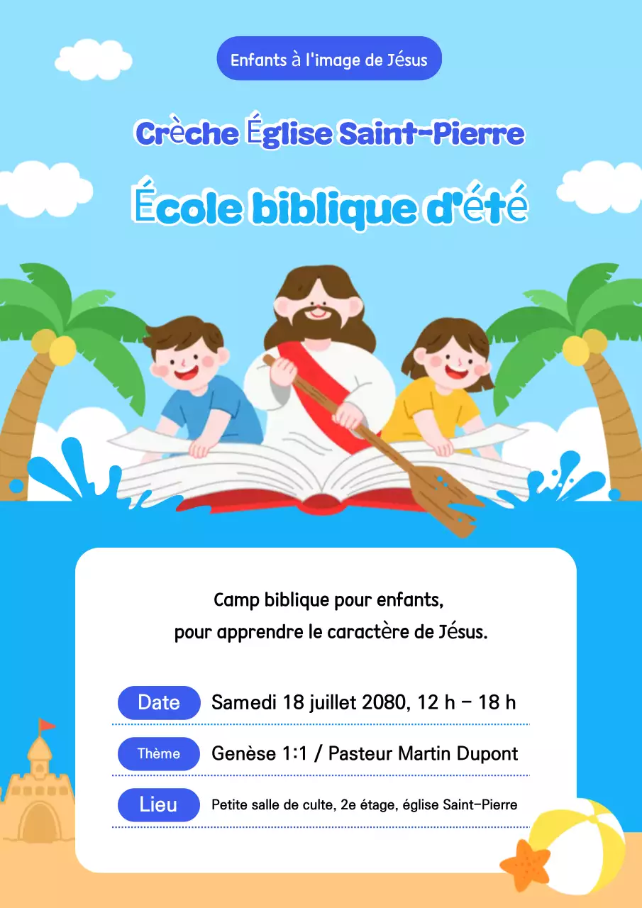 Guide de l'école biblique pour bébés Sky Blue