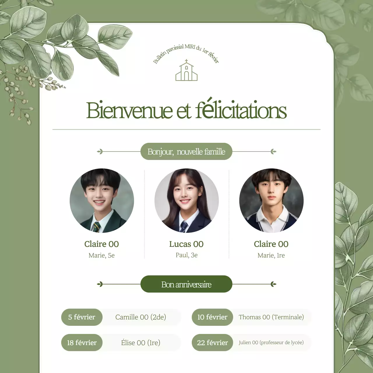 Guide simple des services religieux kaki