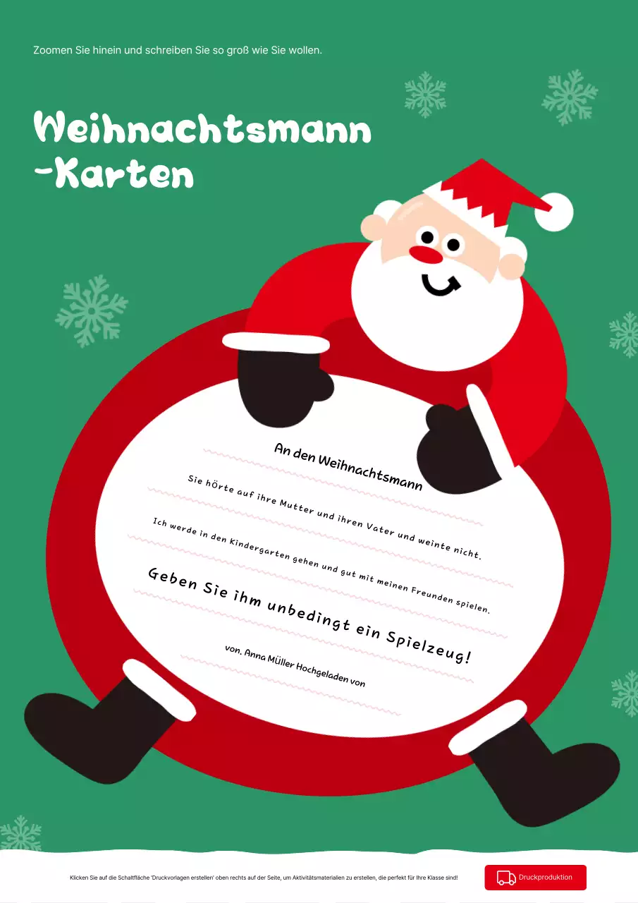 Niedliche grüne Weihnachtspostkarte