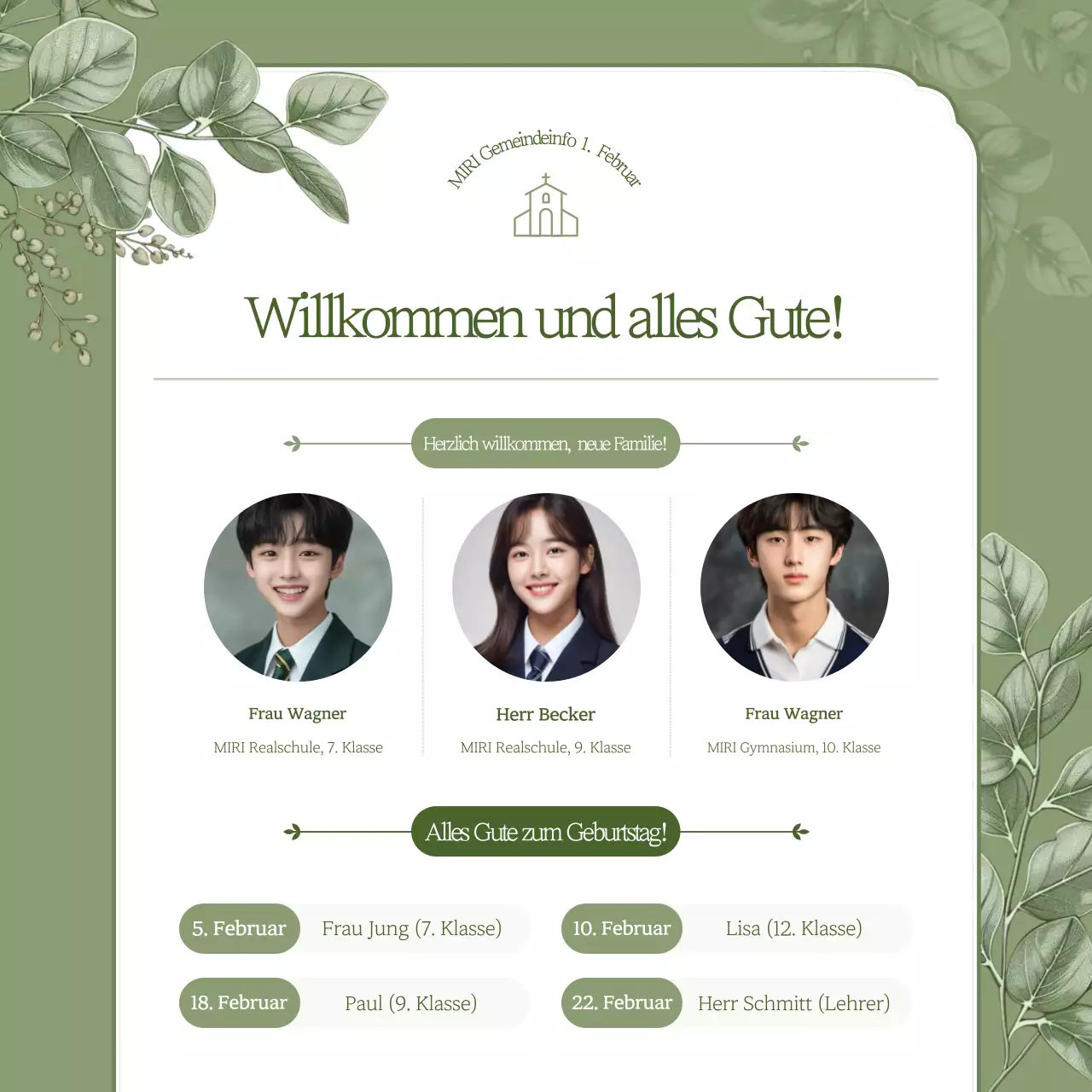 Khaki Einfacher Leitfaden für den Gottesdienst