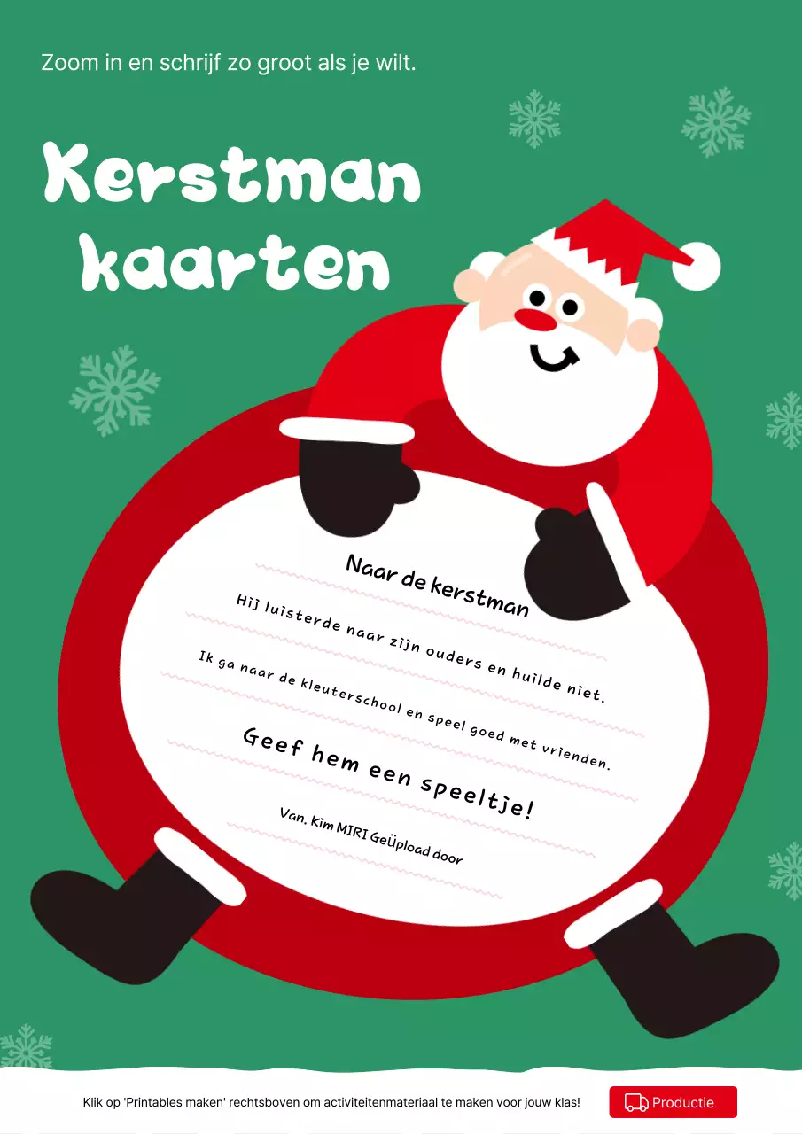 Groene schattige kerstansichtkaart