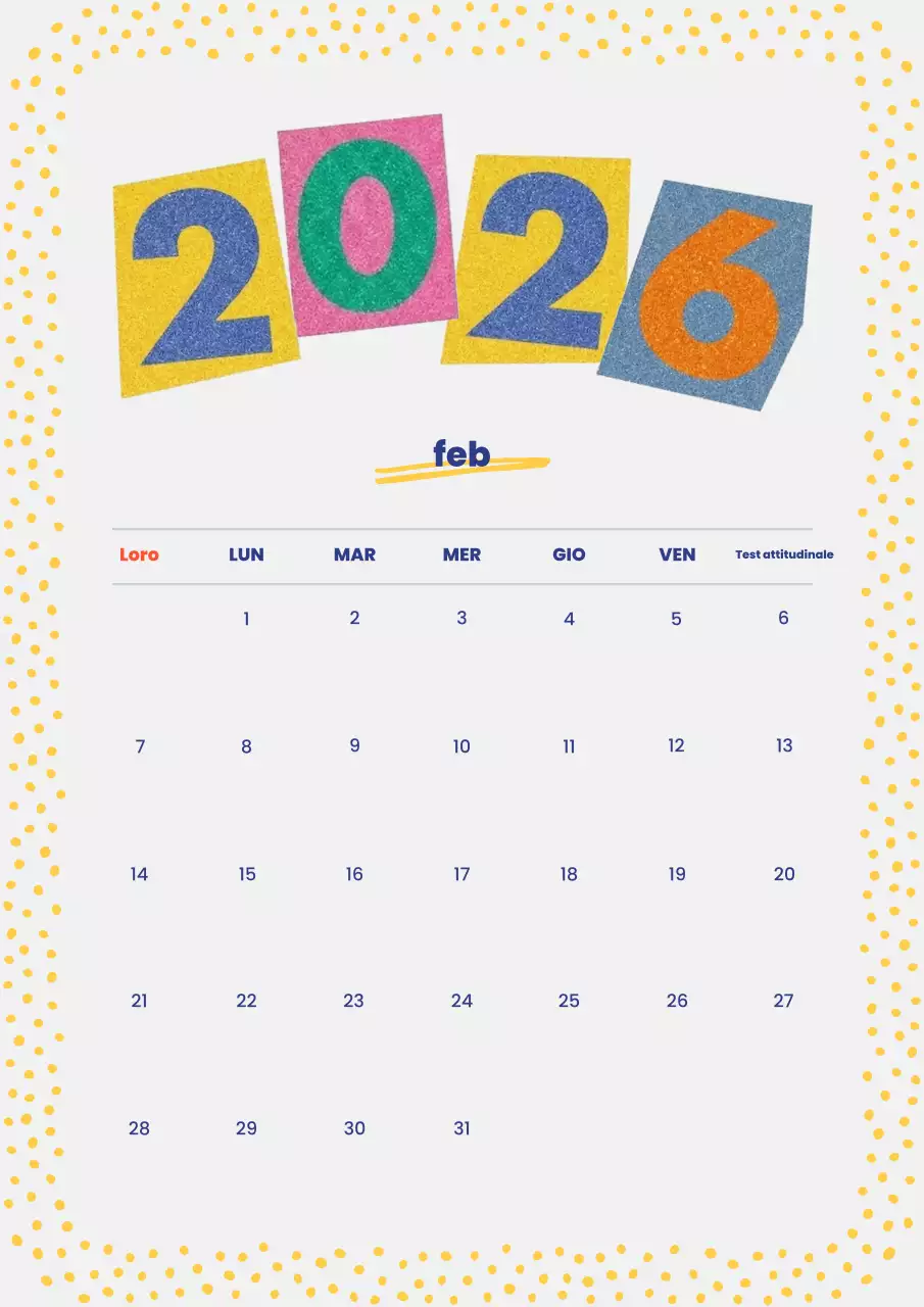 Pacchetto numeri retrò colorati