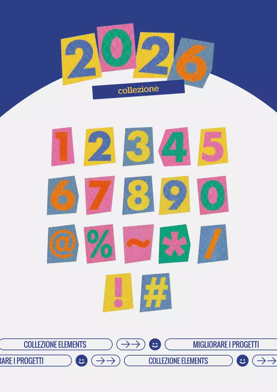 Pacchetto numeri retrò colorati