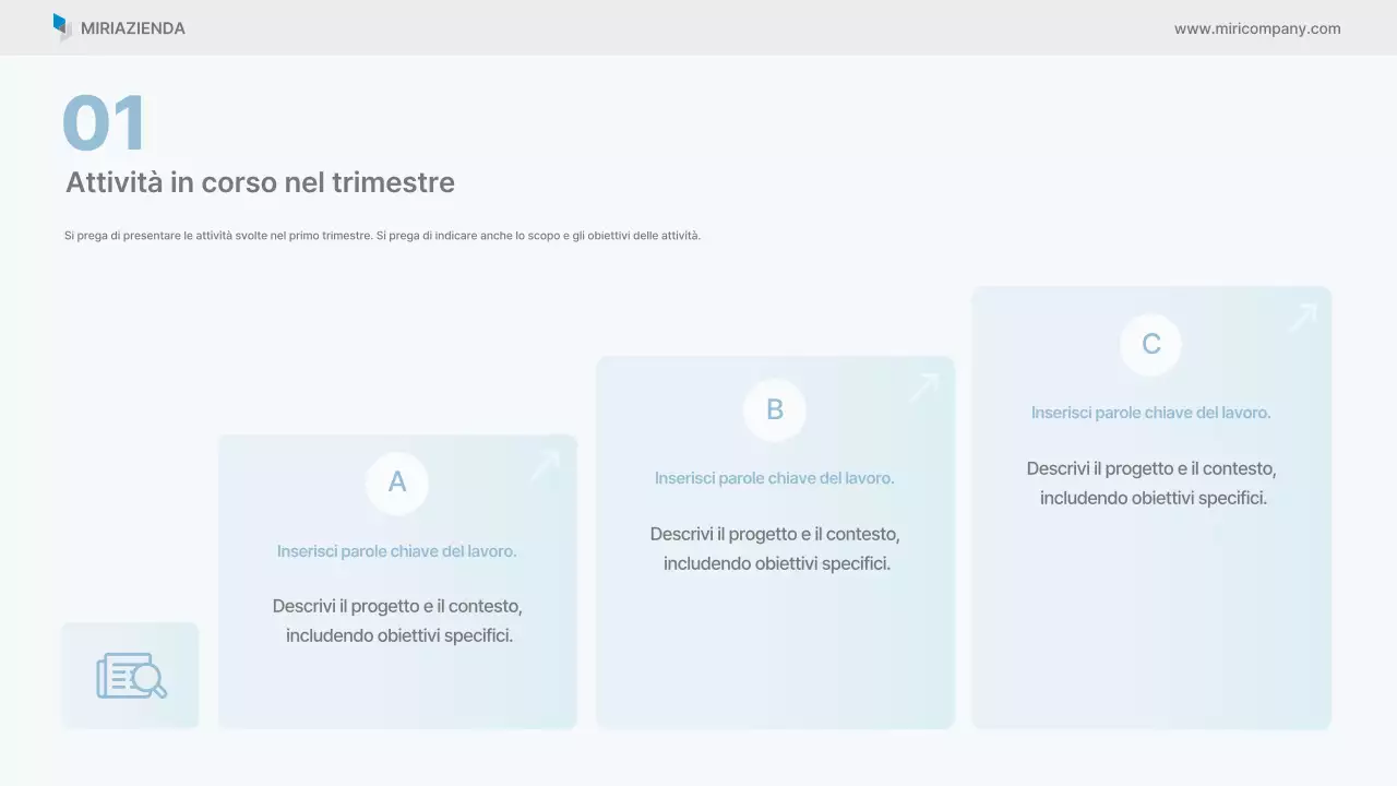 Rapporto aziendale pulito di Sky Blue