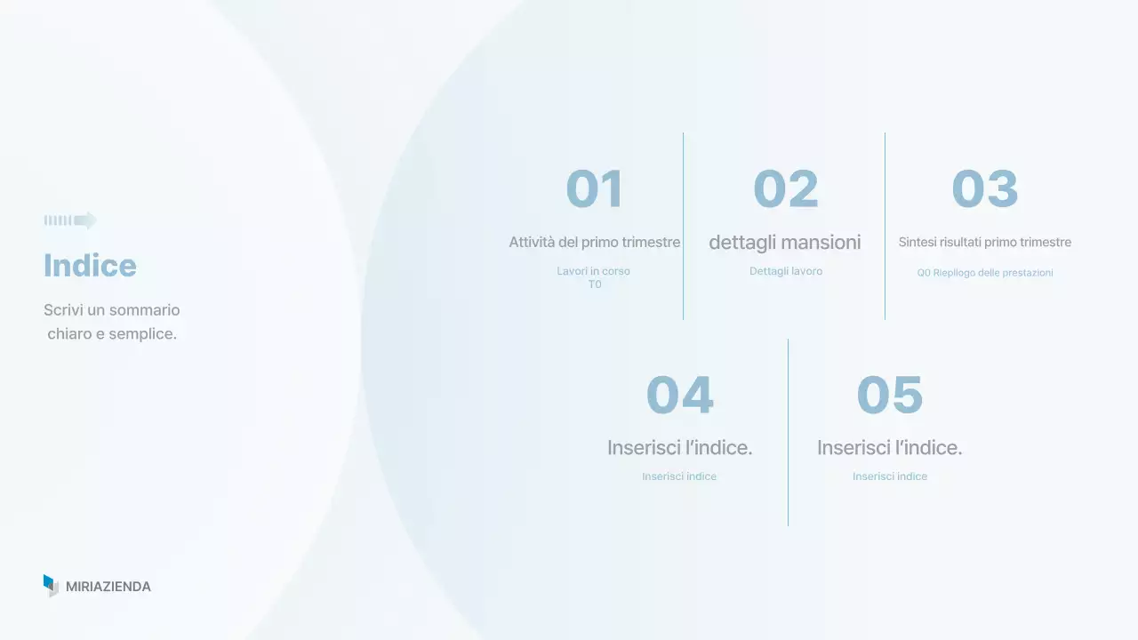 Rapporto aziendale pulito di Sky Blue