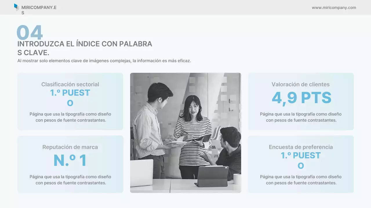 Informe empresarial limpio de Sky Blue