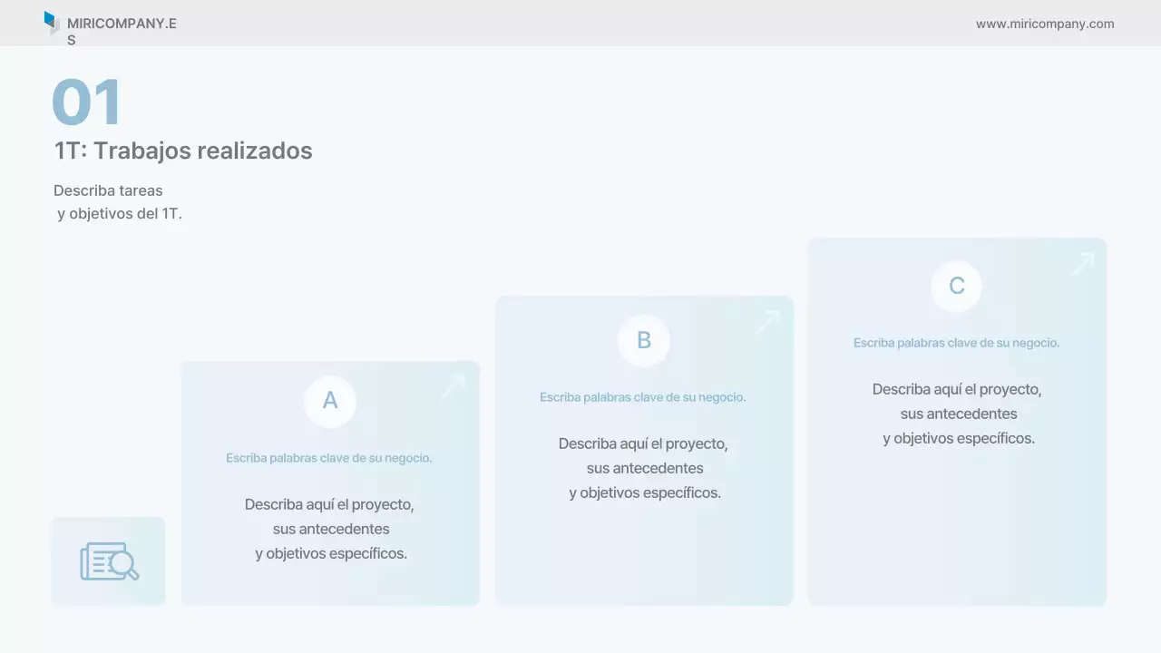 Informe empresarial limpio de Sky Blue