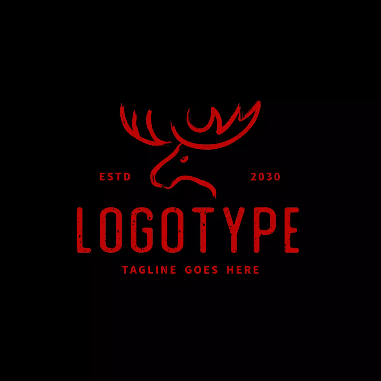 Rusa Hitam Bergaya Pedesaan untuk Identitas Merek