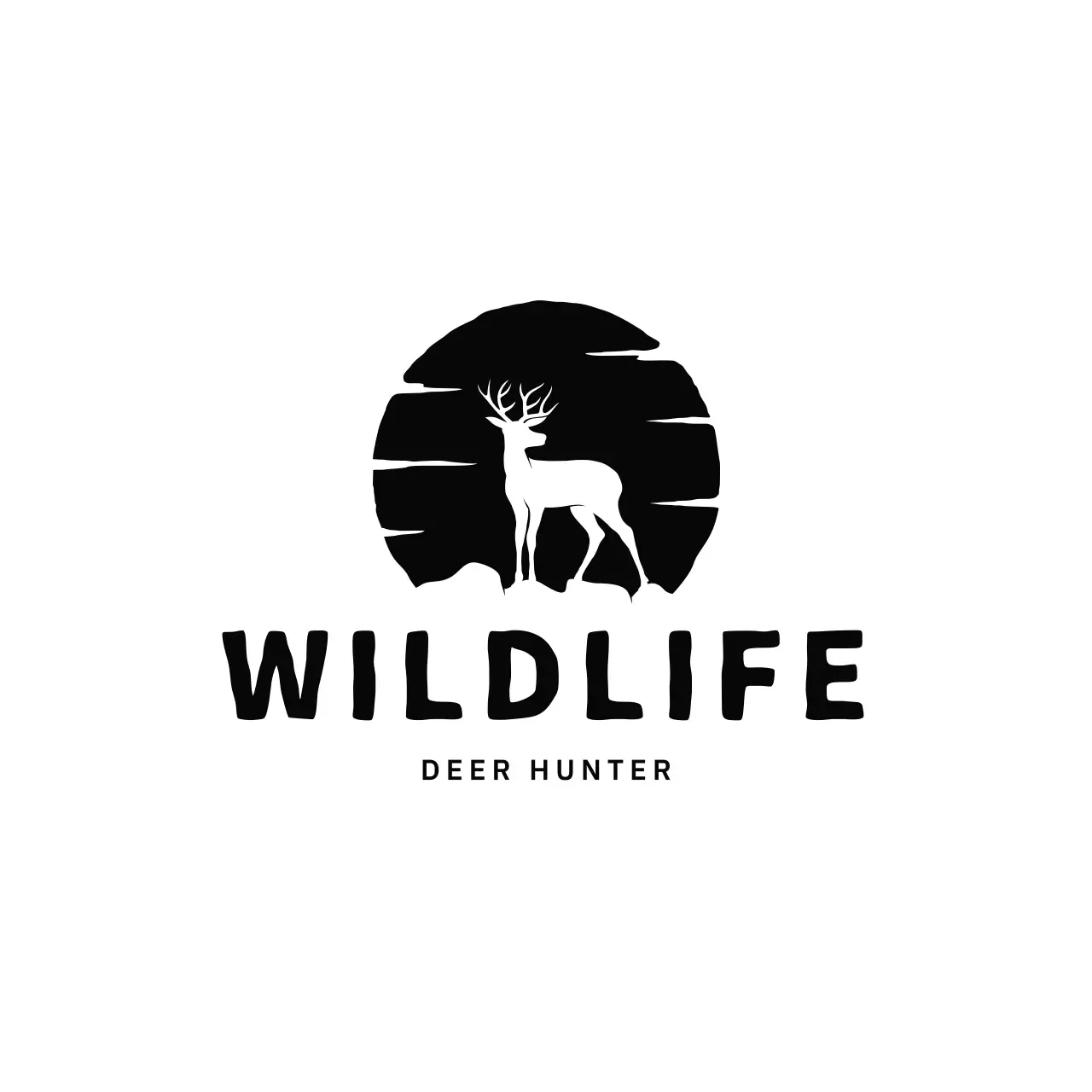 Rusa Liar Vintage Hitam untuk Identitas Merek