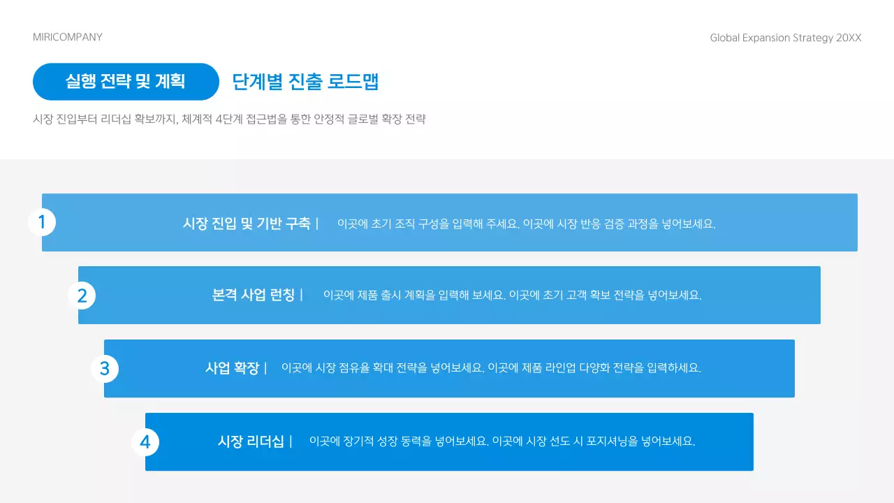 파랑 모던 비즈니스 보고서