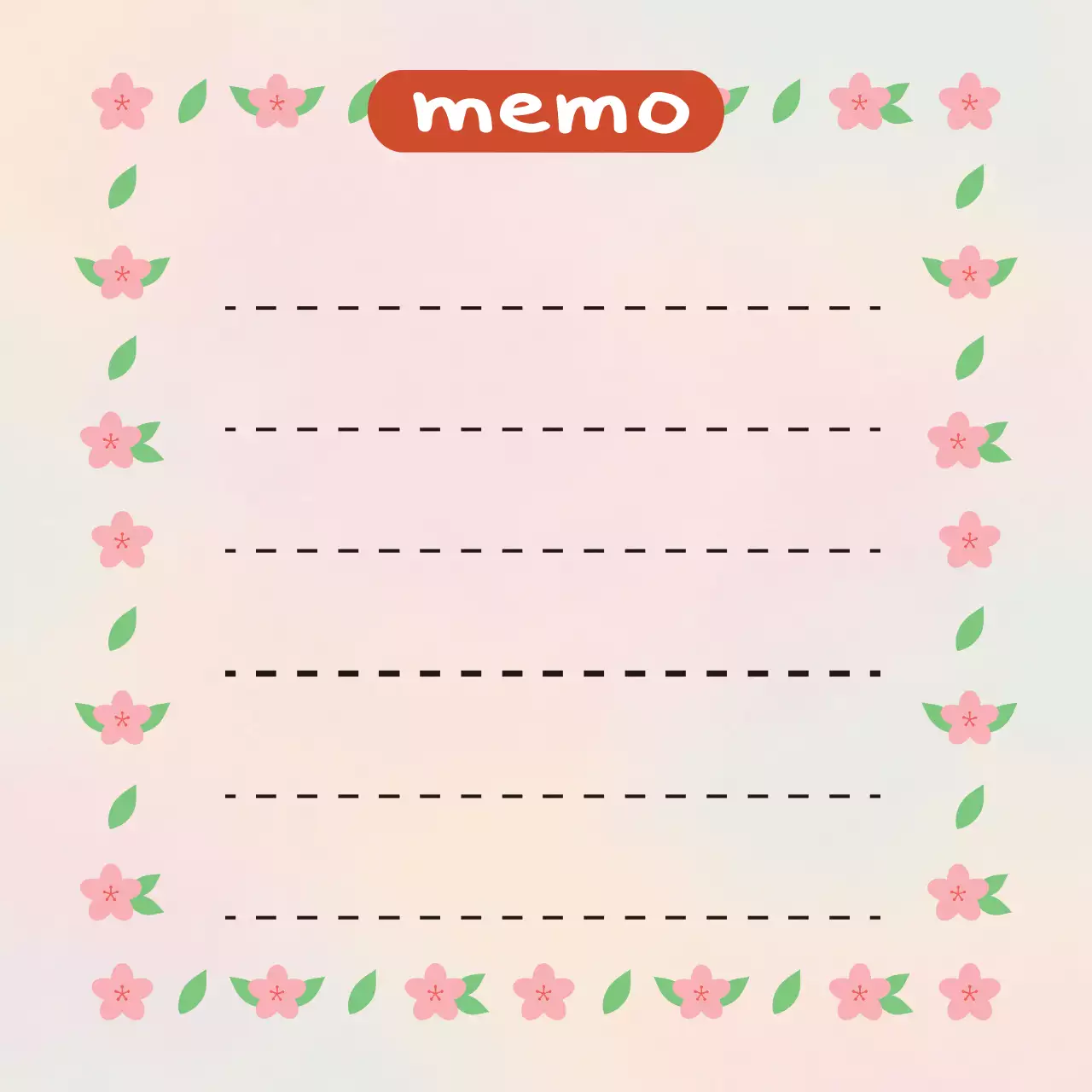 연한 노랑배경의 심플한 줄 편지지