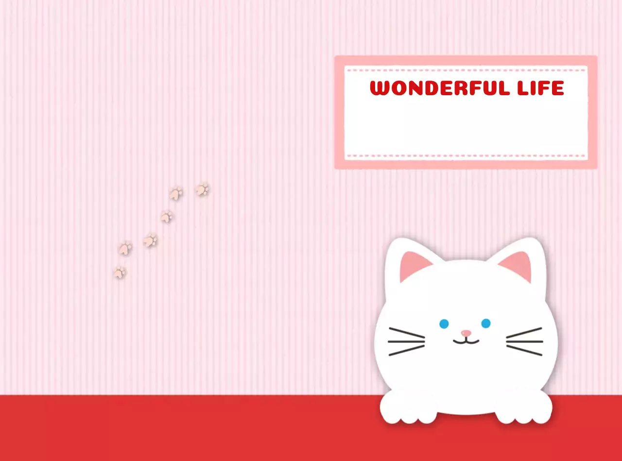 buku harian kucing lucu berwarna merah muda