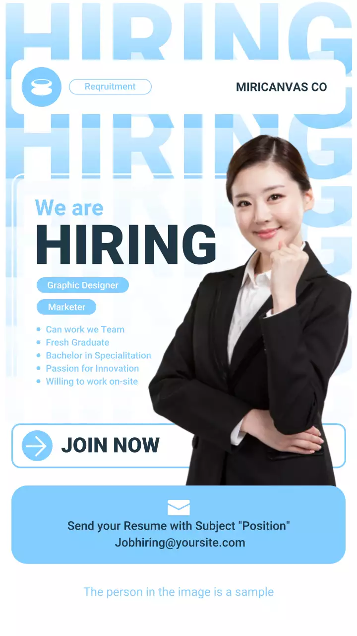 Pengumuman Rekrutmen Blue Modern