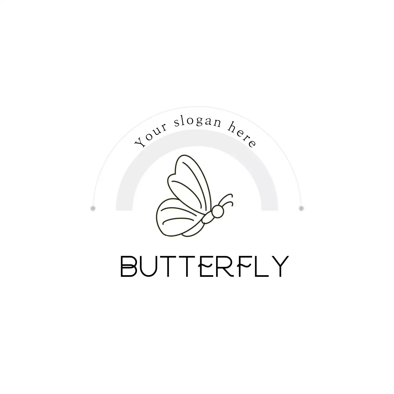 검정 미니멀 버터플라이 홍보