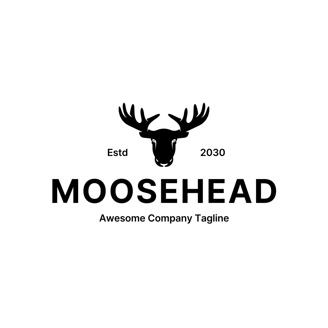 Black Simple Moose for Brand Identity