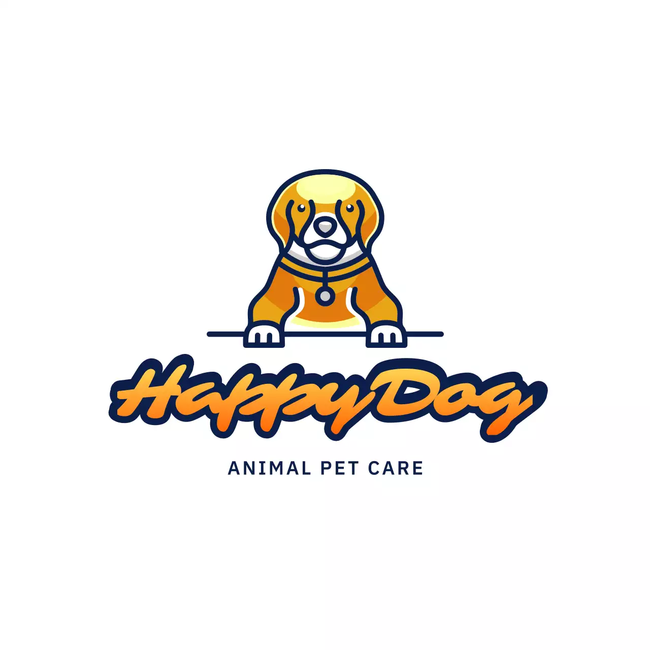 quảng cáo chăm sóc thú cưng vui nhộn màu cam