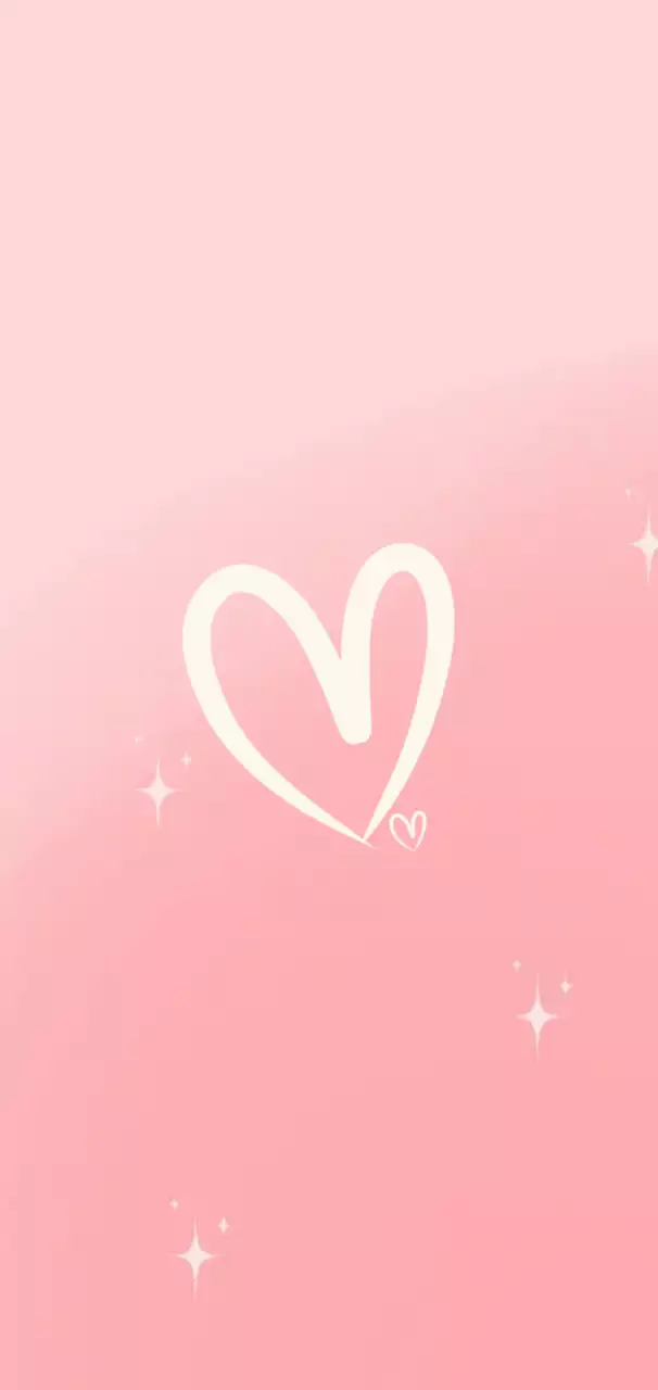 하트 물결을 일으키는 파스텔 핑크 그라데이션 러브 엽서