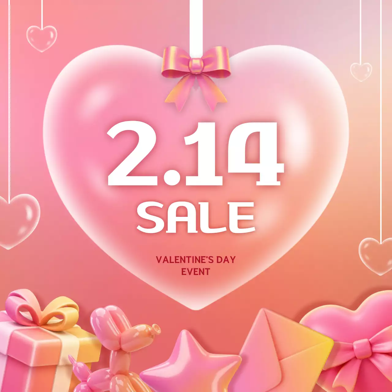 pink pop Valentine's sale promotion