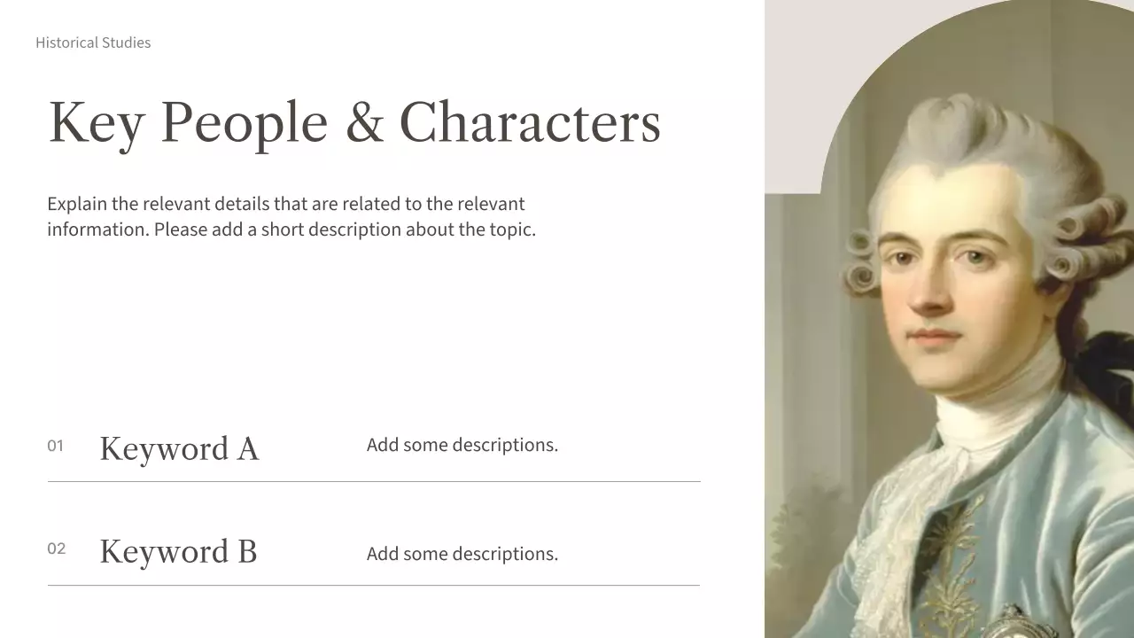 베이지색 클래식 역사 문서 프레젠테이션