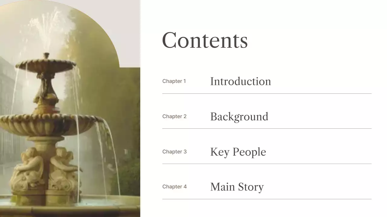 베이지색 클래식 역사 문서 프레젠테이션