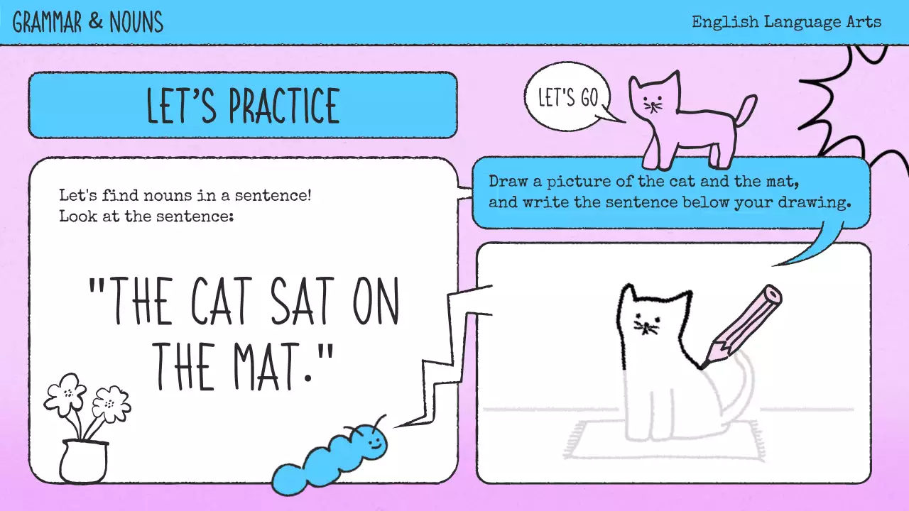 핑크 만화 문법 과정 프레젠테이션