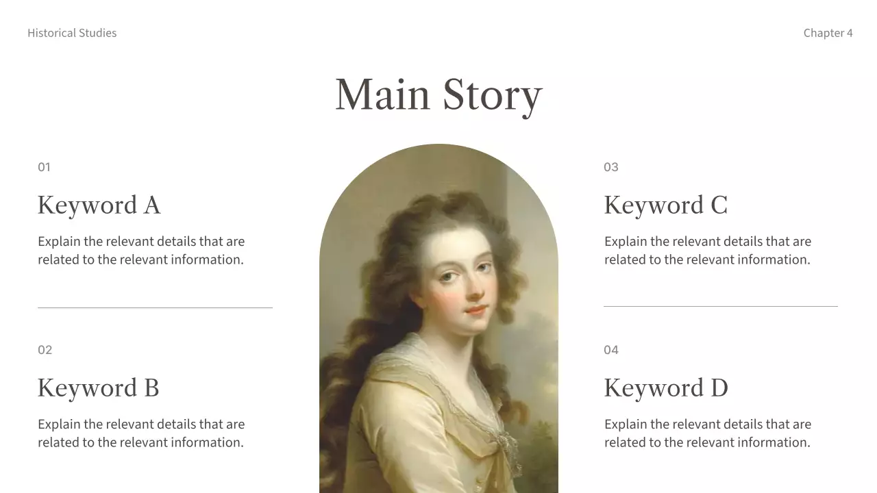 베이지색 클래식 역사 문서 프레젠테이션