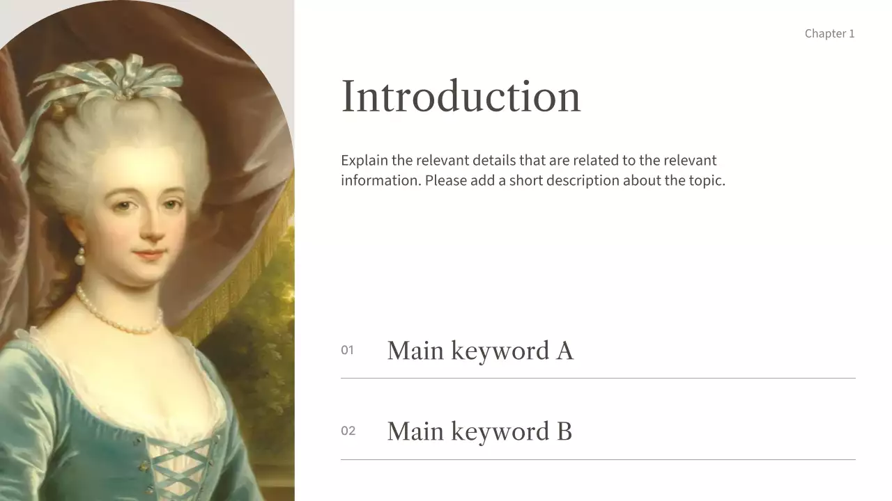 베이지색 클래식 역사 문서 프레젠테이션