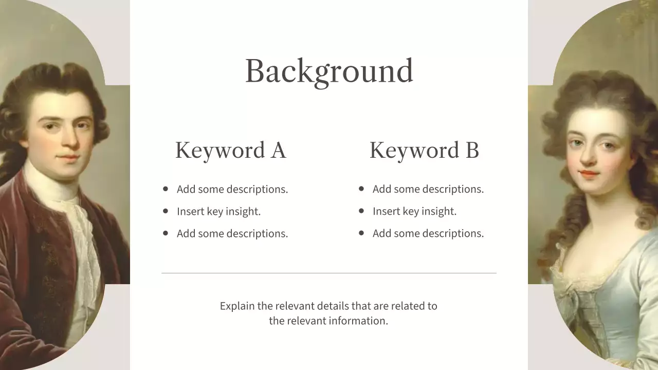 베이지색 클래식 역사 문서 프레젠테이션