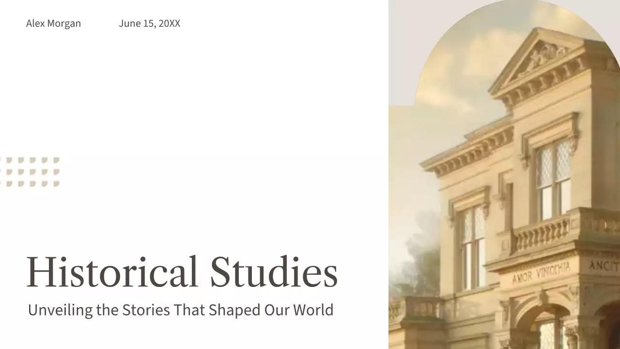 Trình bày tài liệu lịch sử cổ điển màu be