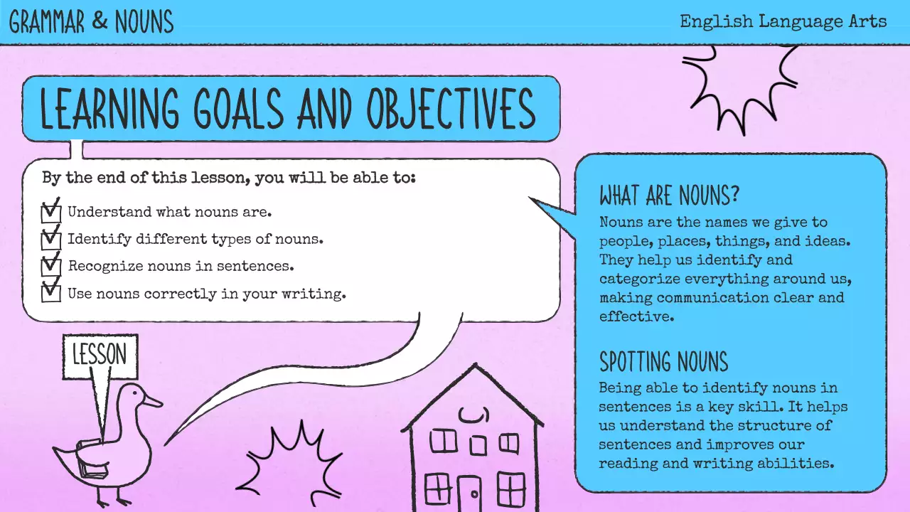 핑크 만화 문법 과정 프레젠테이션