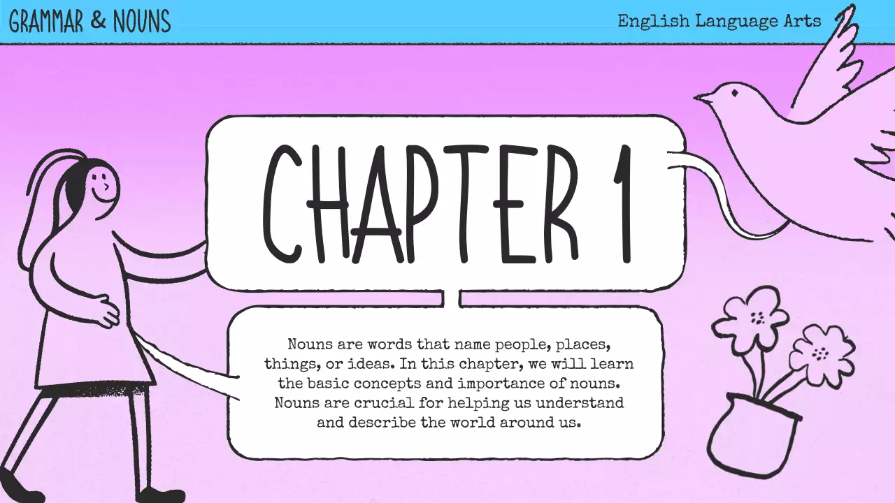 핑크 만화 문법 과정 프레젠테이션