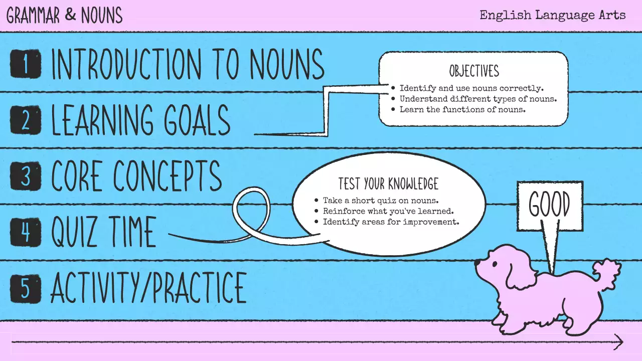 핑크 만화 문법 과정 프레젠테이션