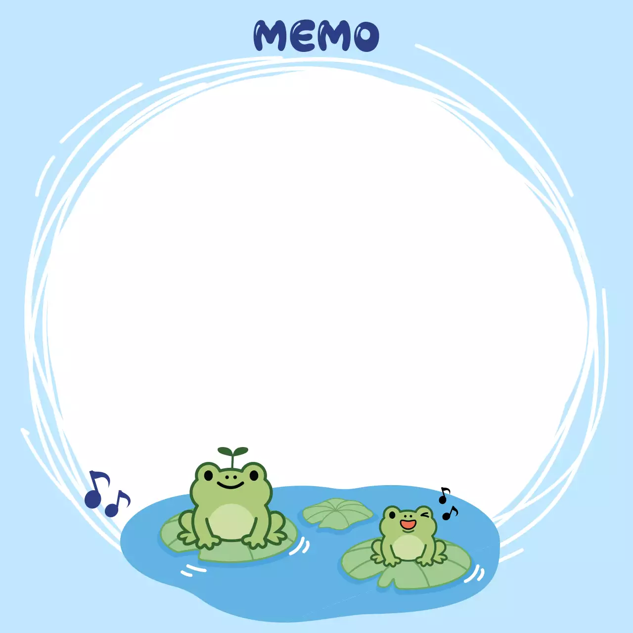 하늘색 아기자기한 노트