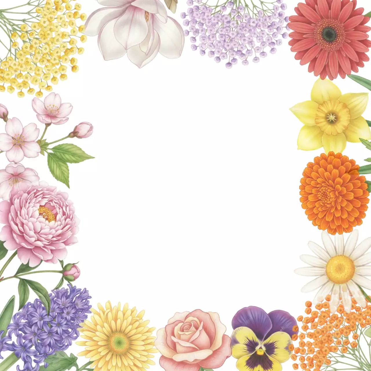 연보라 아름다운 꽃 포토프레임