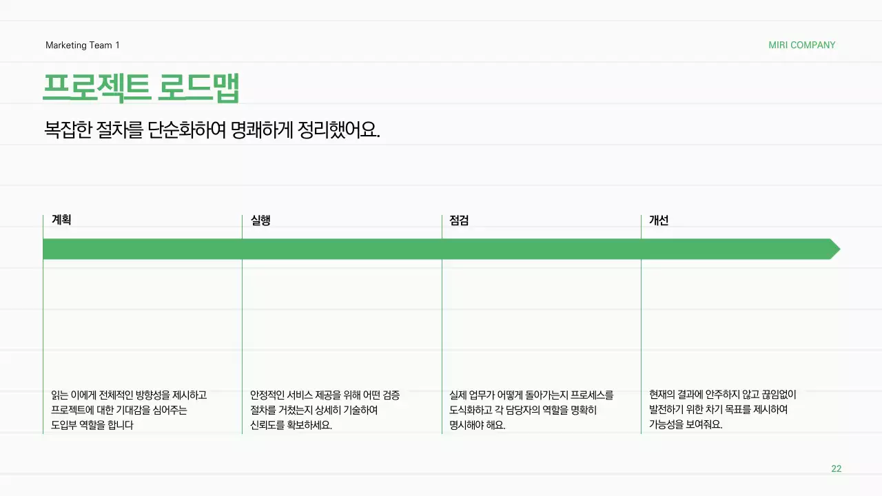 초록 심플 보고서 분석
