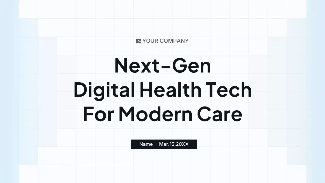 Bài thuyết trình về công nghệ y tế hiện đại màu xanh dương