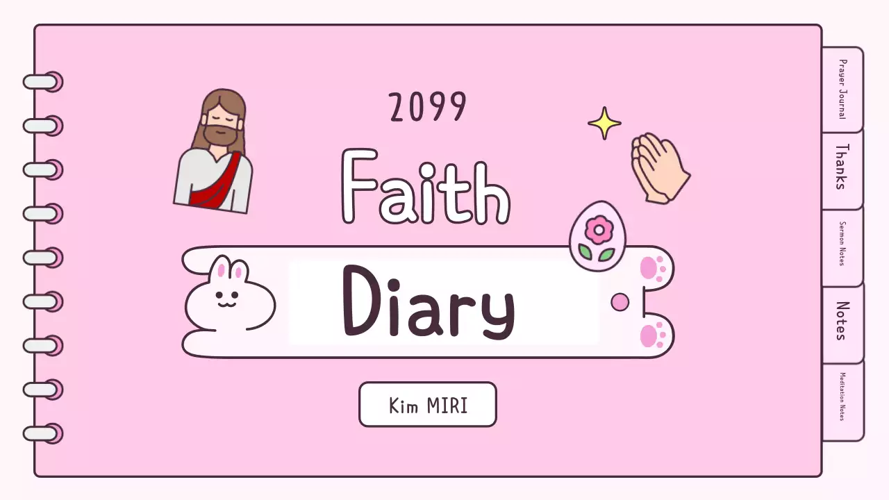 Pink Baby Faith Life Diary