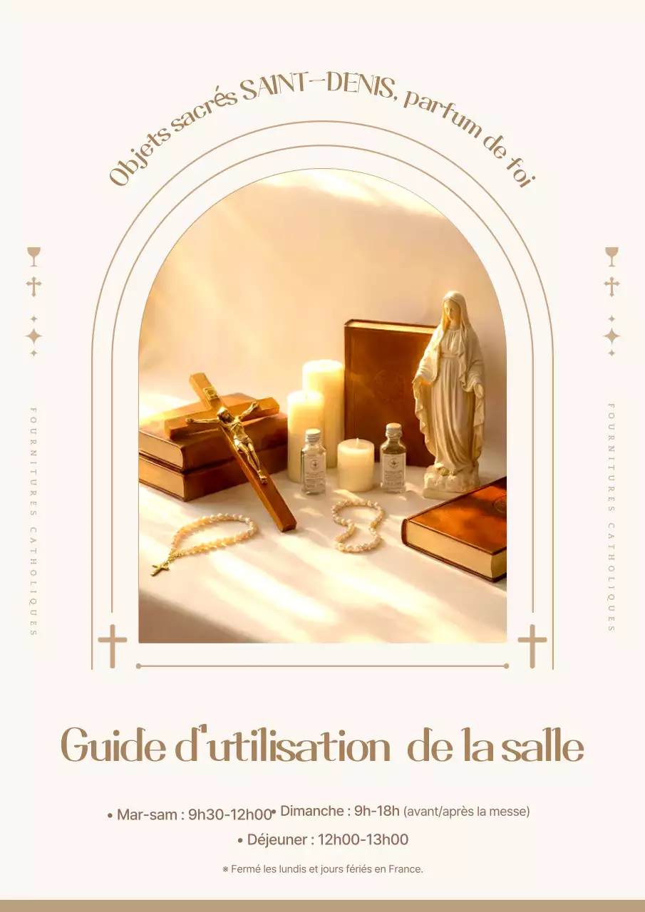 Guide religieux classique beige