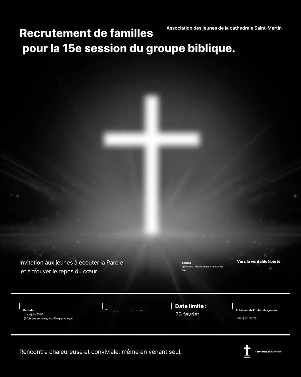Recrutement religieux simple noir