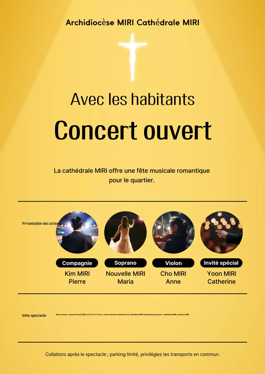 Concert de musique classique jaune