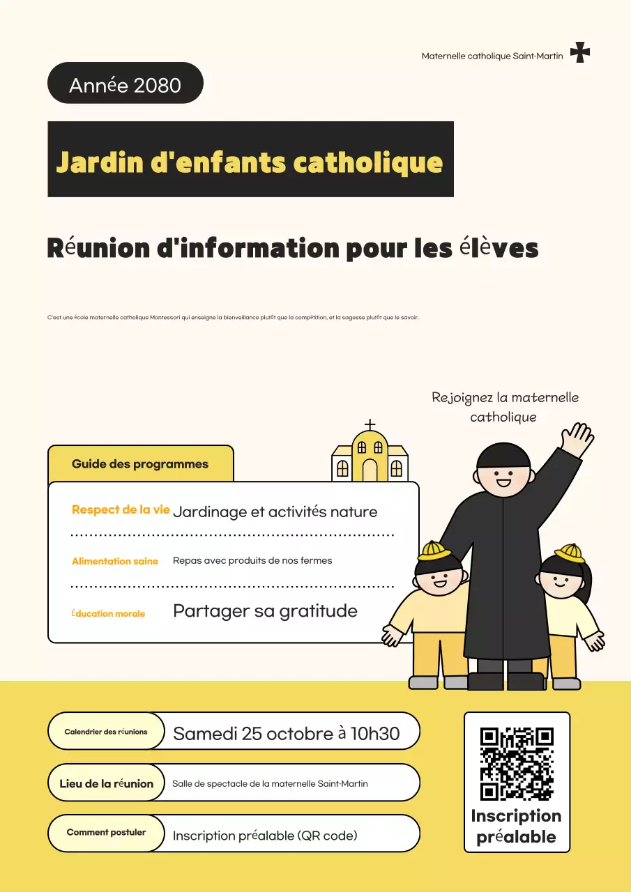 Recrutement dans le secteur de l'éducation simple et jaune